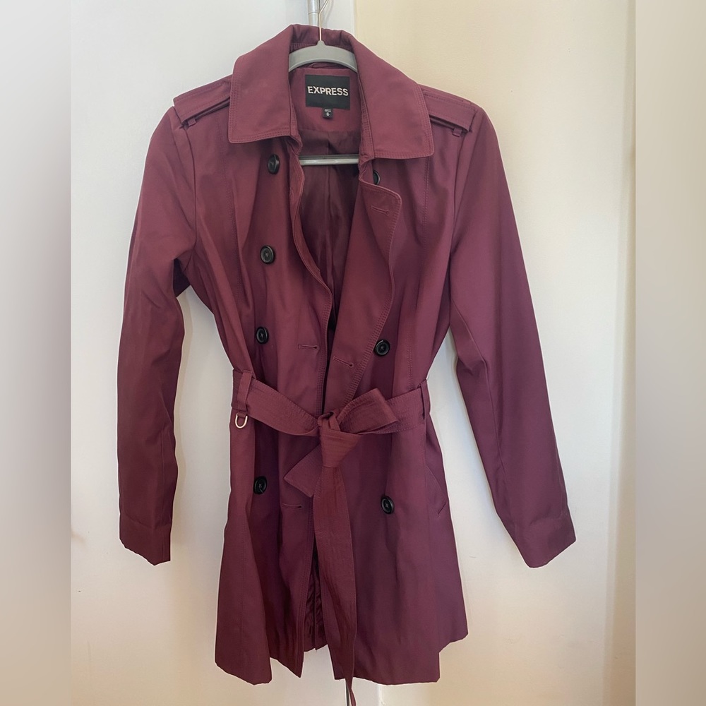 Purple trendy trench coat